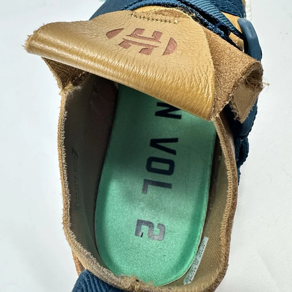 adidas James Harden LS 2 Boost Men 11 Tan Suede Laceless Basketball Shoes Strap
